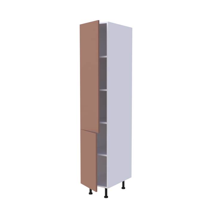 Colonne 2 portes étagères intérieures - Larg. 40cm - Haut. 215cm (pieds inclus)