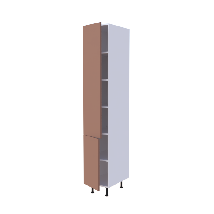 Colonne 2 portes étagères intérieures - Larg. 40cm - Haut. 235cm (pieds inclus)