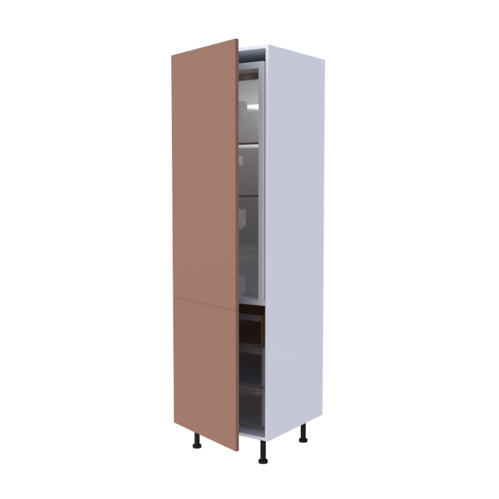 Colonne réfrigérateur 2 portes - Larg. 60cm - Haut. 215cm (pieds inclus)