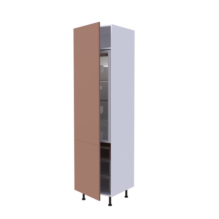 Colonne réfrigérateur 2 portes - Larg. 60cm - Haut. 235cm (pieds inclus)