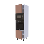 Colonne Four et micro onde + 2 portes - Larg. 60cm - Haut. 215cm (pieds inclus)
