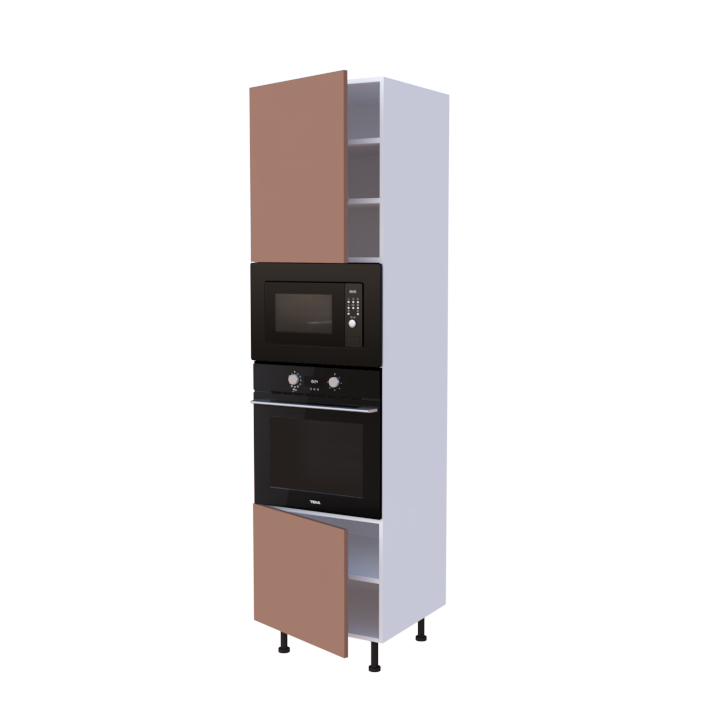 Colonne Four et micro onde + 2 portes - Larg. 60cm - Haut. 235cm (pieds inclus)