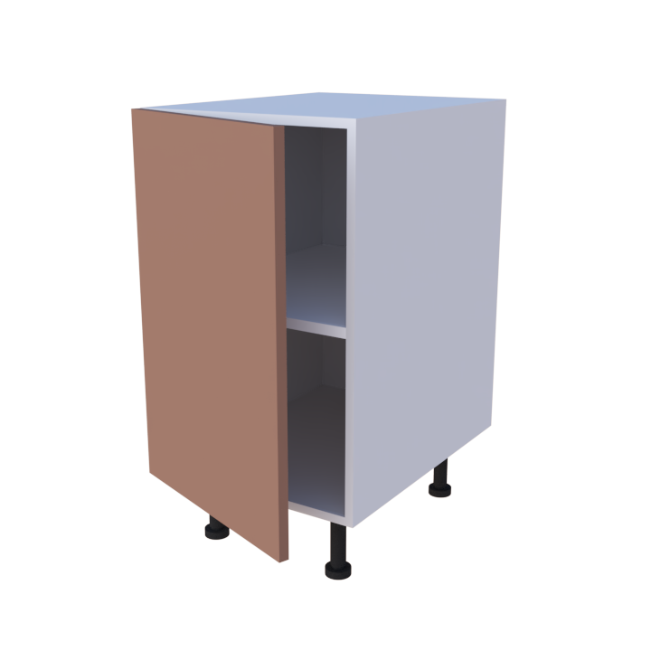 Meuble bas de rangement 1 porte - larg. 45cm - Haut. 85cm (pieds inclus)