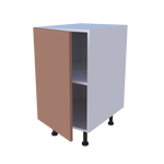 Meuble bas de rangement 1 porte - larg. 45cm - Haut. 85cm (pieds inclus)