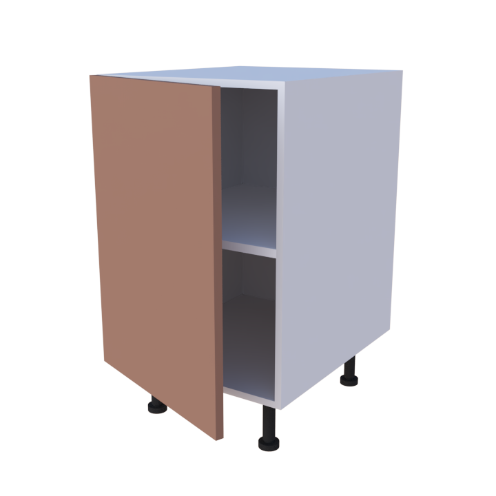 Meuble bas de rangement 1 porte - larg. 50 cm - Haut. 85cm (pieds inclus)