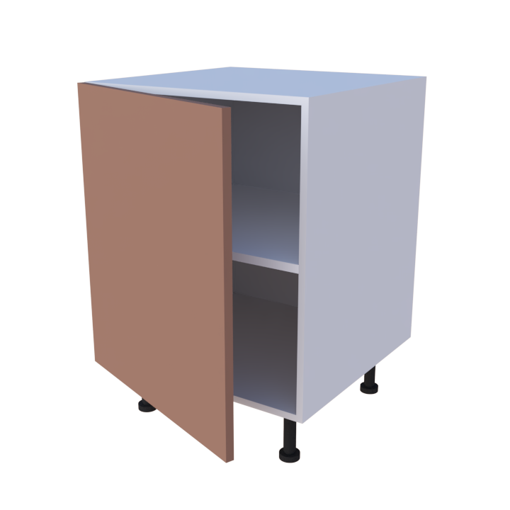 Meuble bas de rangement 1 porte - larg. 60 cm - Haut. 85cm (pieds inclus)