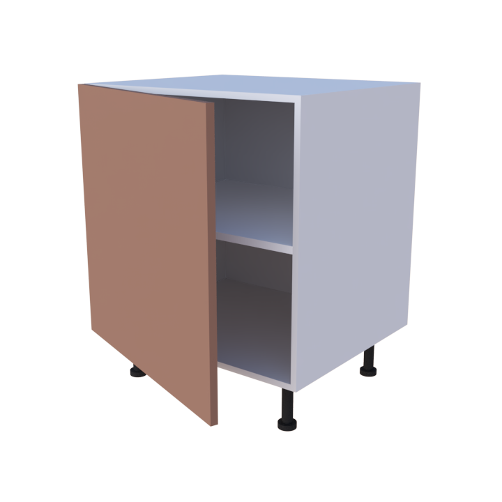 Meuble bas de rangement 1 porte - larg. 70 cm - Haut. 85cm (pieds inclus)