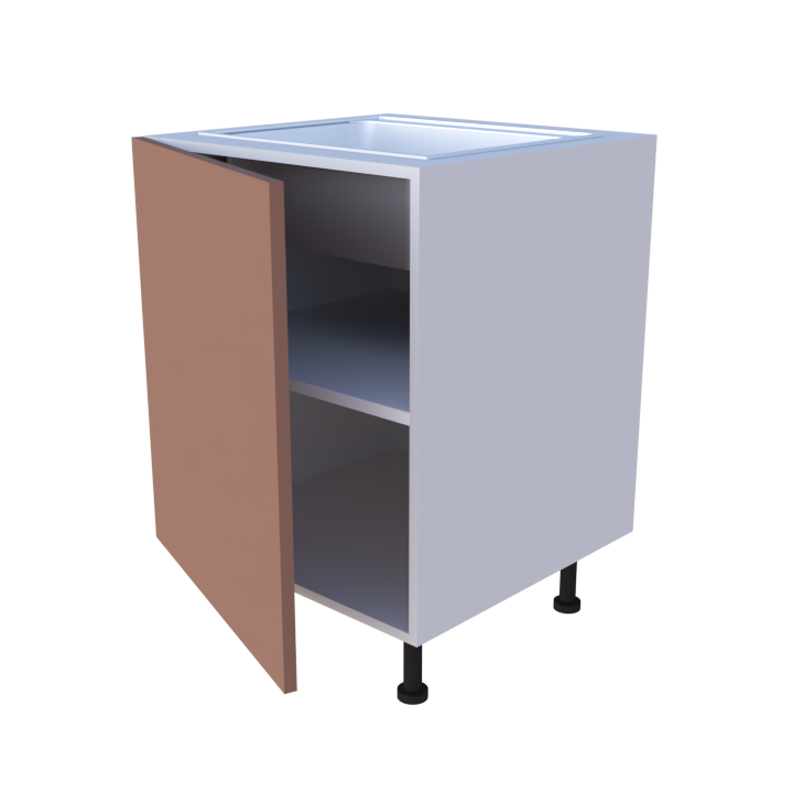 Meuble bas evier 1 porte - larg. 60cm - Haut. 85cm (pieds inclus)