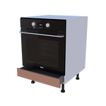 Meuble bas four tiroir - larg. 60cm - Haut. 85cm (pieds inclus)