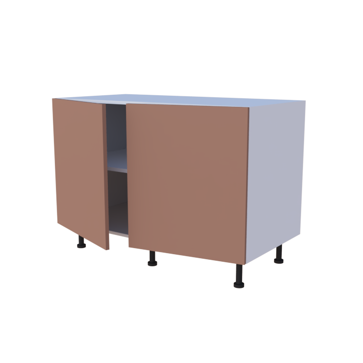 Meuble bas de rangement 2 portes - larg. 120 cm - Haut. 85cm (pieds inclus)