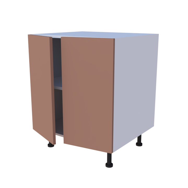 Meuble bas de rangement 2 portes - larg. 70 cm - Haut. 85cm (pieds inclus)