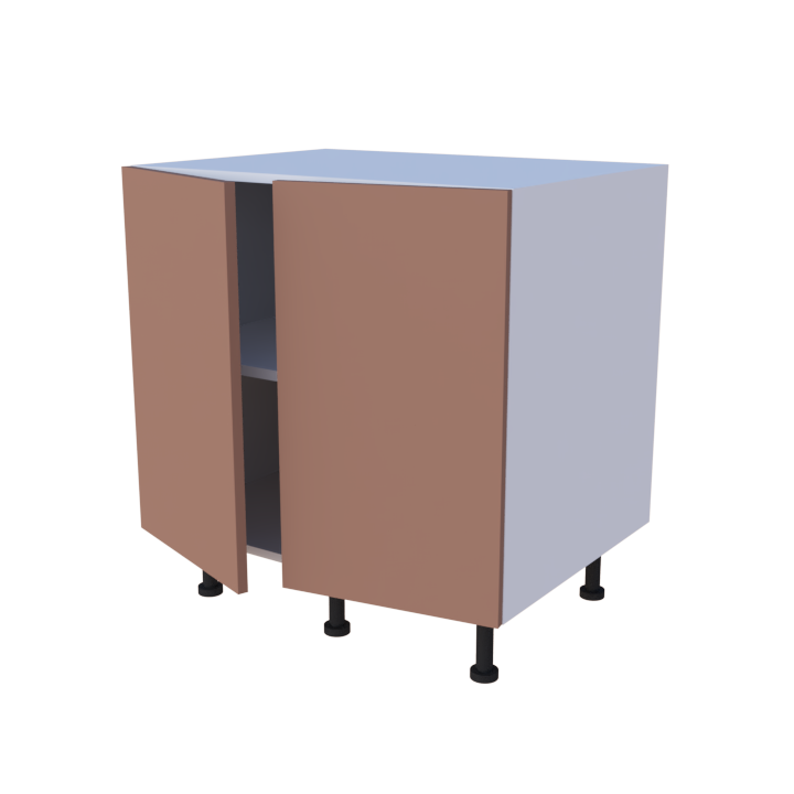 Meuble bas de rangement 2 portes - larg. 80 cm - Haut. 85cm (pieds inclus)