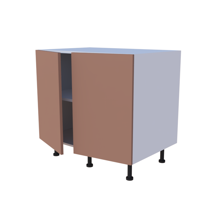 Meuble bas de rangement 2 portes - larg. 90 cm - Haut. 85cm (pieds inclus)
