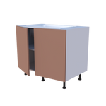 Meuble bas evier 2 portes - larg. 100cm - Haut. 85cm (pieds inclus)