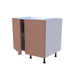 Meuble bas evier 2 portes - larg. 90cm - Haut. 85cm (pieds inclus)