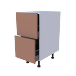 Meuble bas 2 casseroliers - larg. 40 cm - Haut. 85cm (pieds inclus)