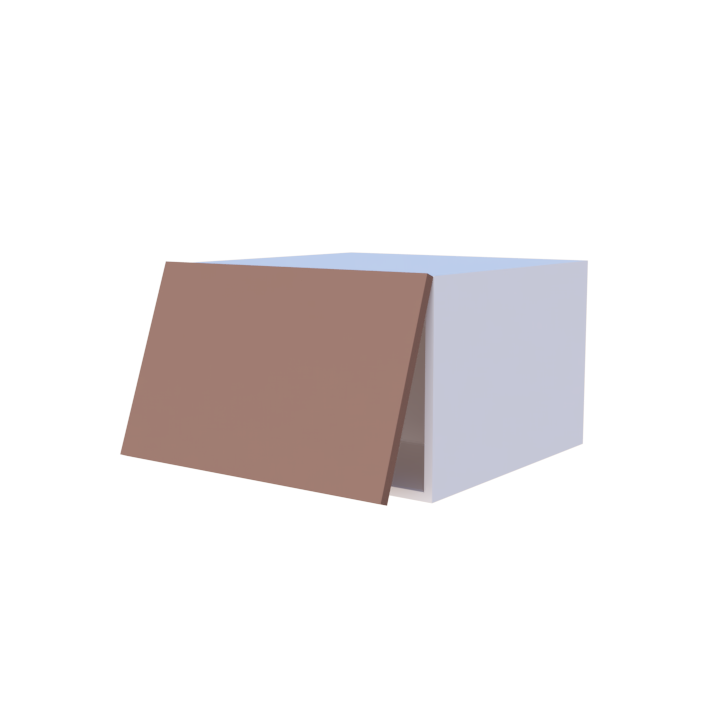 Meuble haut abattant 1 porte grande profondeur - Larg. 60cm - Haut. 38cm