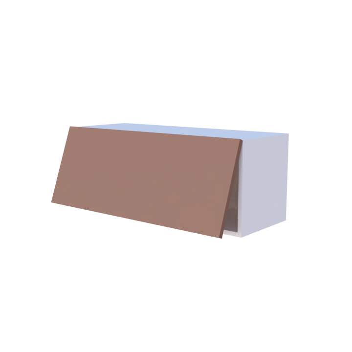 Meuble haut abattant 1 porte - Larg. 90cm - Haut. 35cm