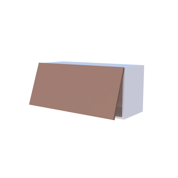 Meuble haut abattant 1 porte - Larg. 90cm - Haut. 40cm