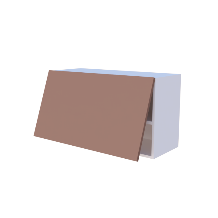 Meuble haut abattant 1 porte - Larg. 90cm - Haut. 50cm
