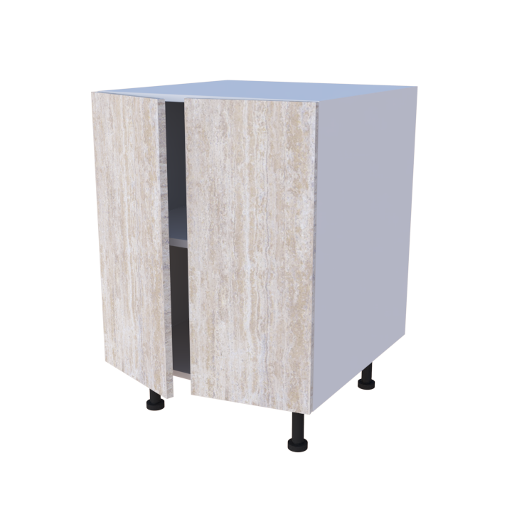 Meuble bas de rangement 2 portes - larg. 60 cm - Haut. 85cm (pieds inclus)