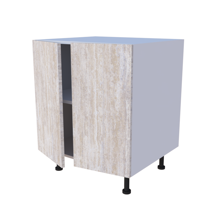 Meuble bas de rangement 2 portes - larg. 70 cm - Haut. 85cm (pieds inclus)