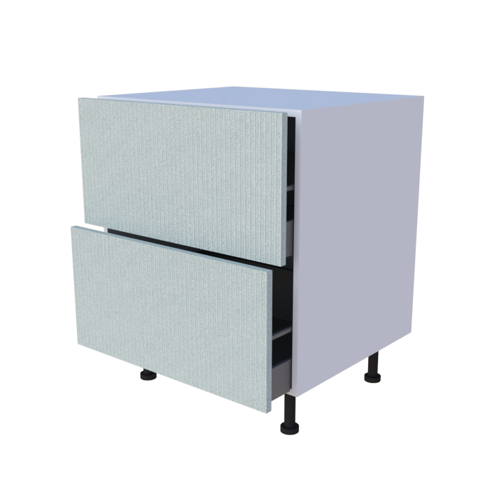 Meuble bas 2 casseroliers - Larg. 70cm - Haut. 85cm (pieds inclus)