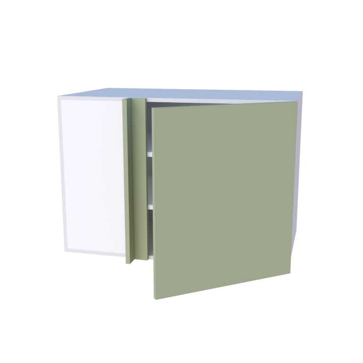 Meuble haut d'angle gauche 1 porte - hauteur 70cm