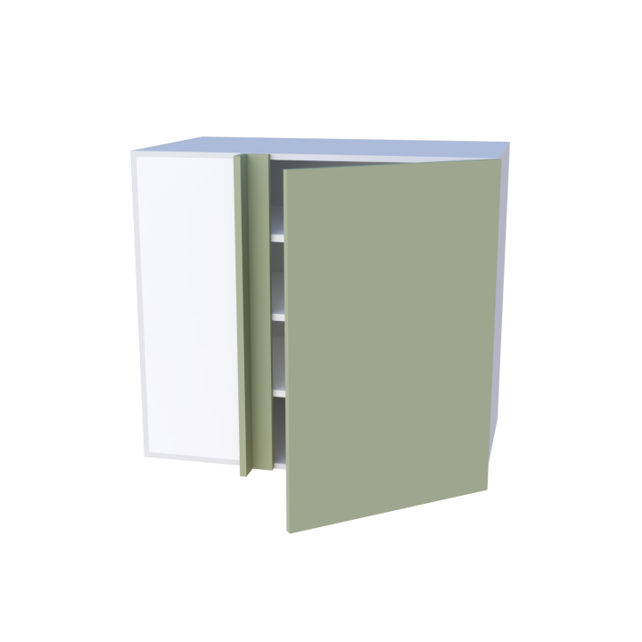 Meuble haut d'angle gauche 1 porte - hauteur 90cm