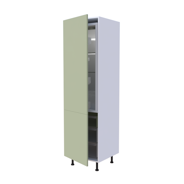 Colonne réfrigérateur 2 portes - Larg. 60cm - Haut. 215cm (pieds inclus)