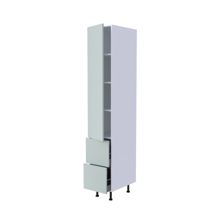 Colonne 1 porte + 2 casseroliers - Larg. 40cm - Haut. 235cm (pieds inclus)