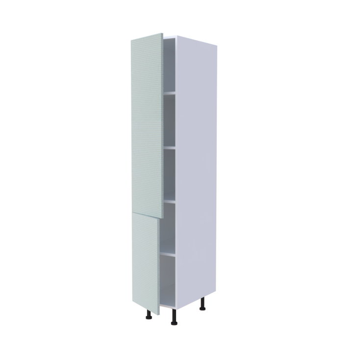 Colonne 2 portes étagères intérieures - Larg. 40cm - Haut. 215cm (pieds inclus)
