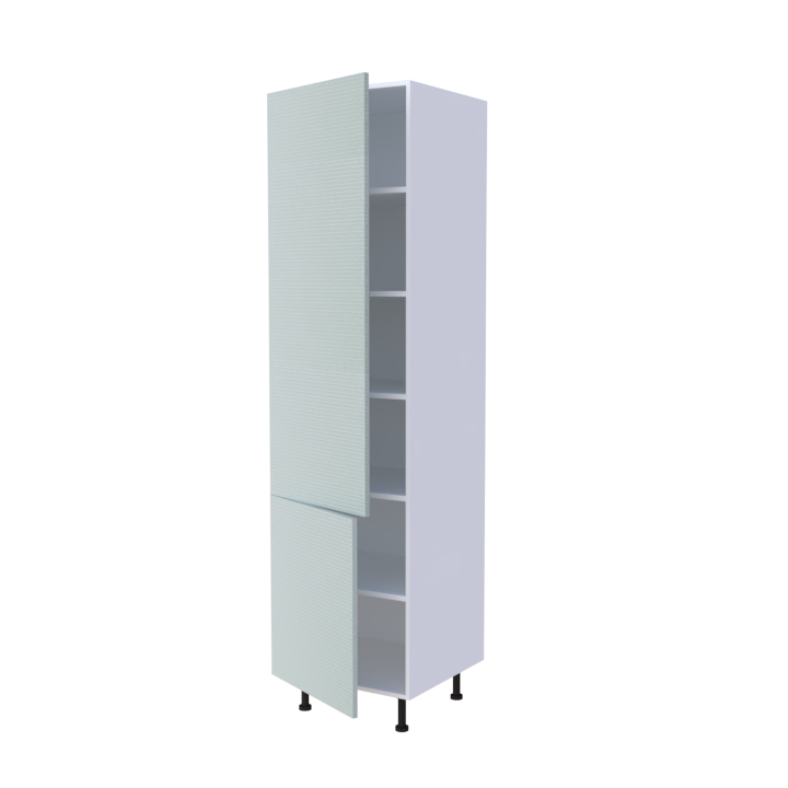 Colonne 2 portes étagères intérieures - Larg. 60cm - Haut. 235cm (pieds inclus)