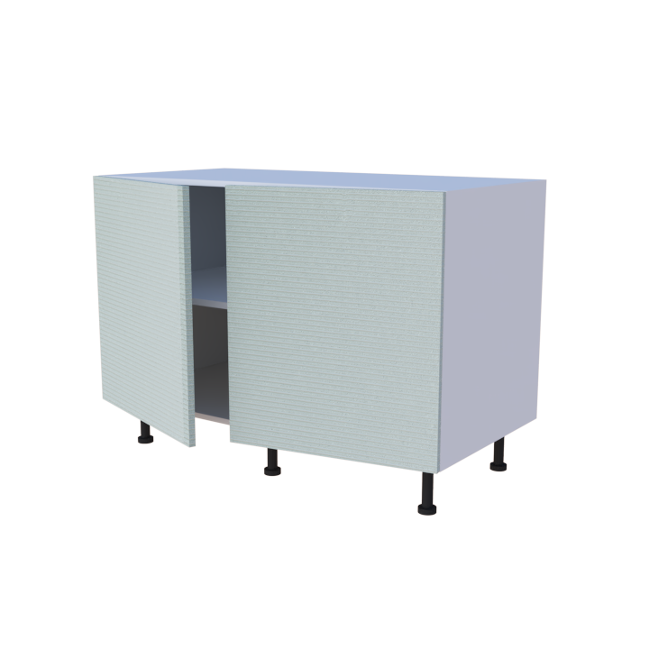 Meuble bas de rangement 2 portes - larg. 120 cm - Haut. 85cm (pieds inclus)