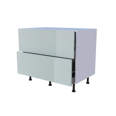 Meuble bas 2 casseroliers - Larg. 100cm - Haut. 85cm (pieds inclus)