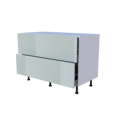 Meuble bas 2 casseroliers - Larg. 120cm - Haut. 85cm (pieds inclus)