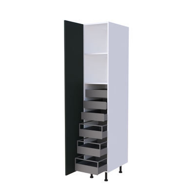 Colonne 1 porte + 6 tiroirs intérieurs - Larg. 40cm - Haut. 215cm (pieds inclus)