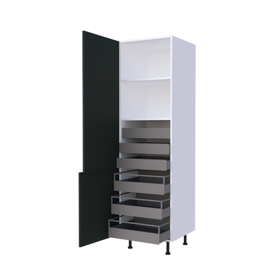 Colonne 1 porte + 6 tiroirs intérieurs - Larg. 60cm - Haut. 215cm (pieds inclus)