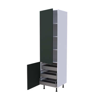 Colonne 2 portes + 3 tiroirs intérieurs - Larg. 60cm - Haut. 235cm (pieds inclus)