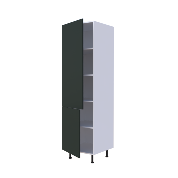 Colonne 2 portes étagères intérieures - Larg. 60cm - Haut. 215cm (pieds inclus)