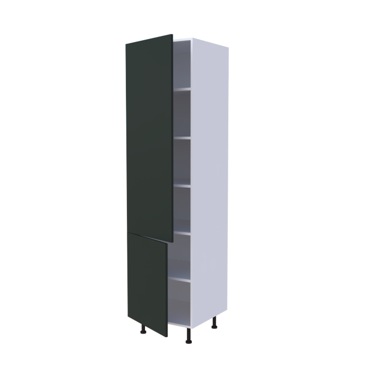 Colonne 2 portes étagères intérieures - Larg. 60cm - Haut. 235cm (pieds inclus)