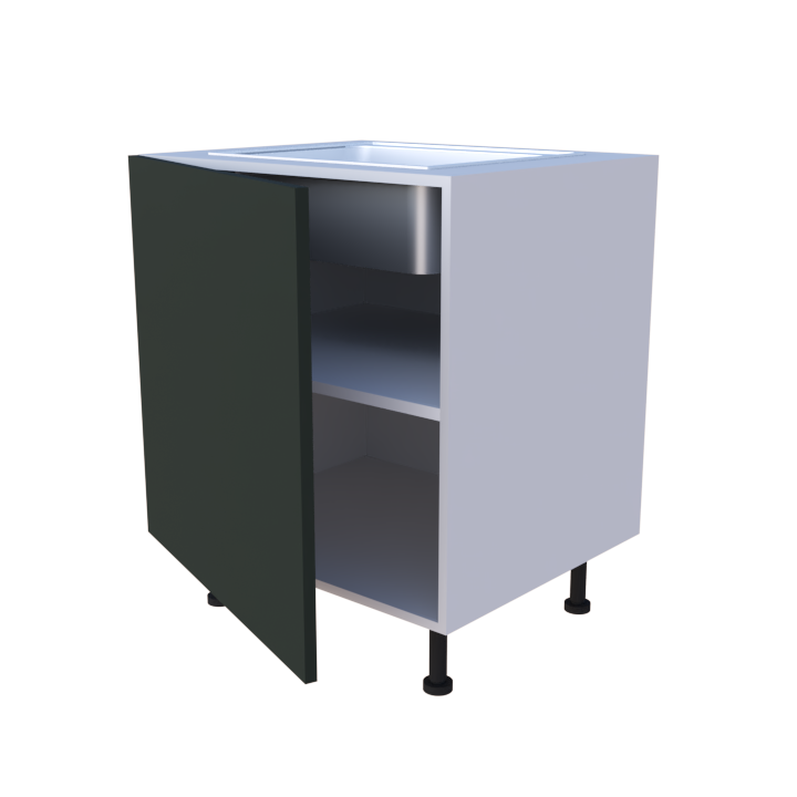 Meuble bas evier 1 porte - larg. 70cm - Haut. 85cm (pieds inclus)