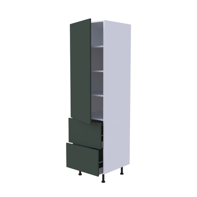 Colonne 1 porte + 2 casseroliers - Larg. 60cm - Haut. 215cm (pieds inclus)
