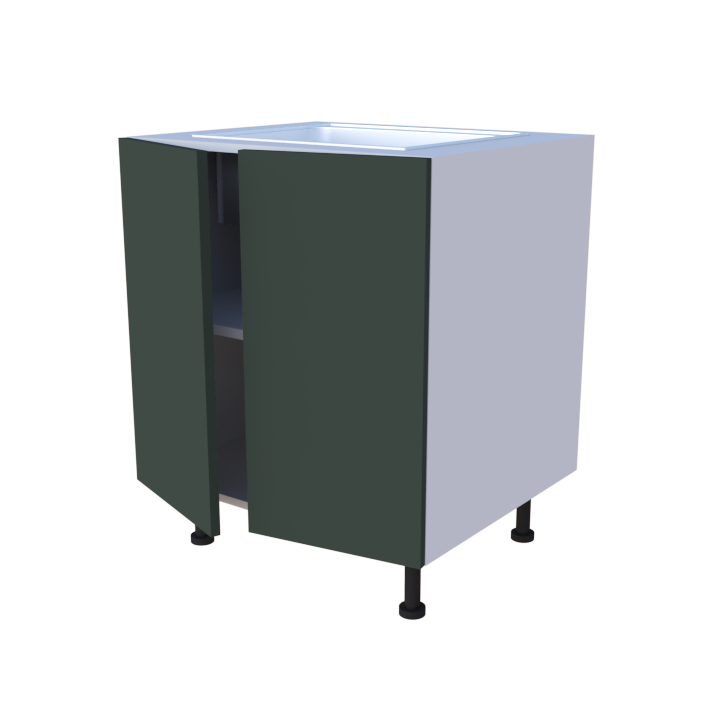 Meuble bas evier 2 portes - larg. 70cm - Haut. 85cm (pieds inclus)