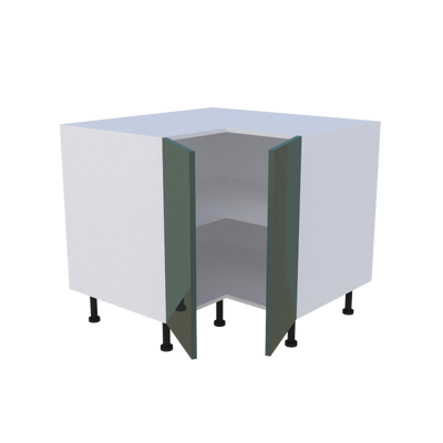 Meuble bas d'angle 2 portes - larg. 93cm - Haut. 85cm (pieds inclus)