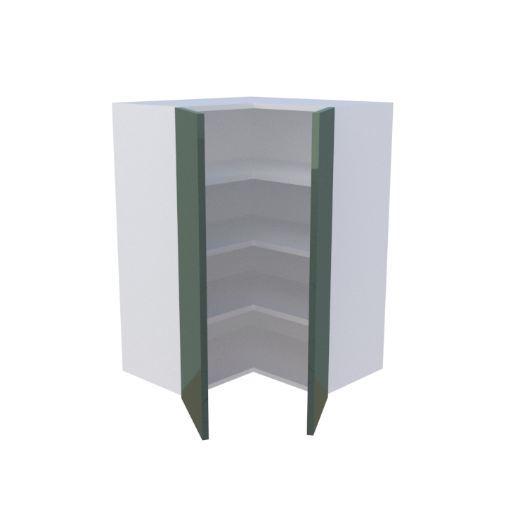 Meuble haut d'angle 2 portes - 90cm