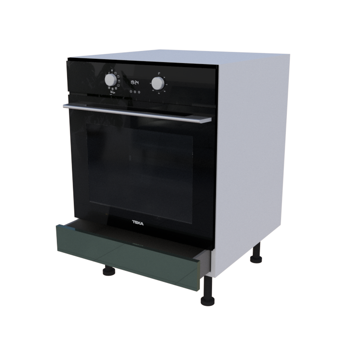 Meuble bas four tiroir - larg. 60cm - Haut. 85cm (pieds inclus)