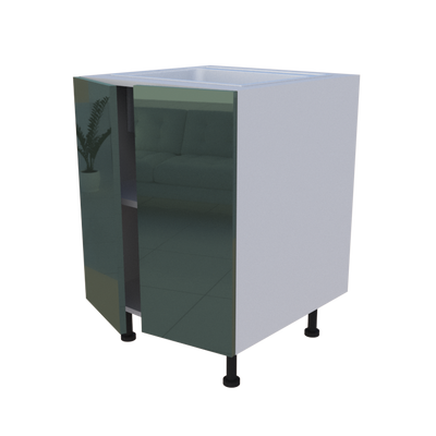 Meuble bas evier 2 portes - larg. 60cm - Haut. 85cm (pieds inclus)
