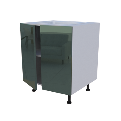 Meuble bas evier 2 portes - larg. 70cm - Haut. 85cm (pieds inclus)
