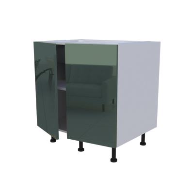 Meuble bas evier 2 portes - larg. 80cm - Haut. 85cm (pieds inclus)